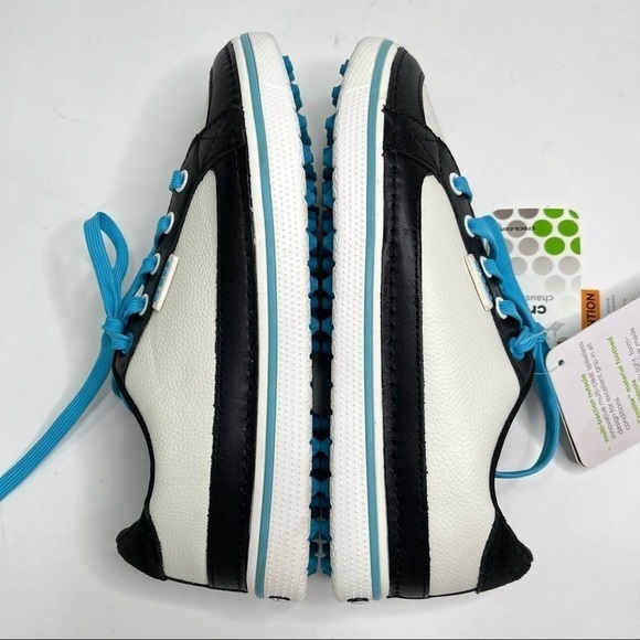 NEW Crocs Golf Bradyn X Hank Haney Kiltie Blue White Laced Spiked Golf Sneakers - Picture 7 of 15